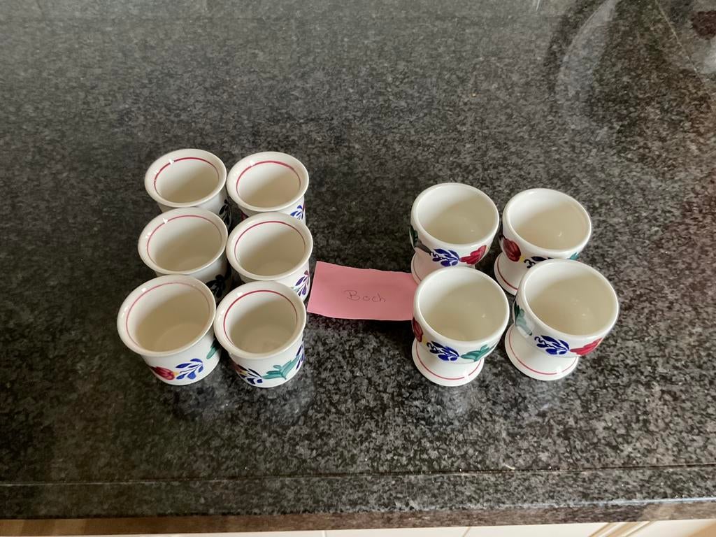 Eierdopje boerenbont, Overige typen, Ophalen of Verzenden, Zo goed als nieuw, Aardewerk