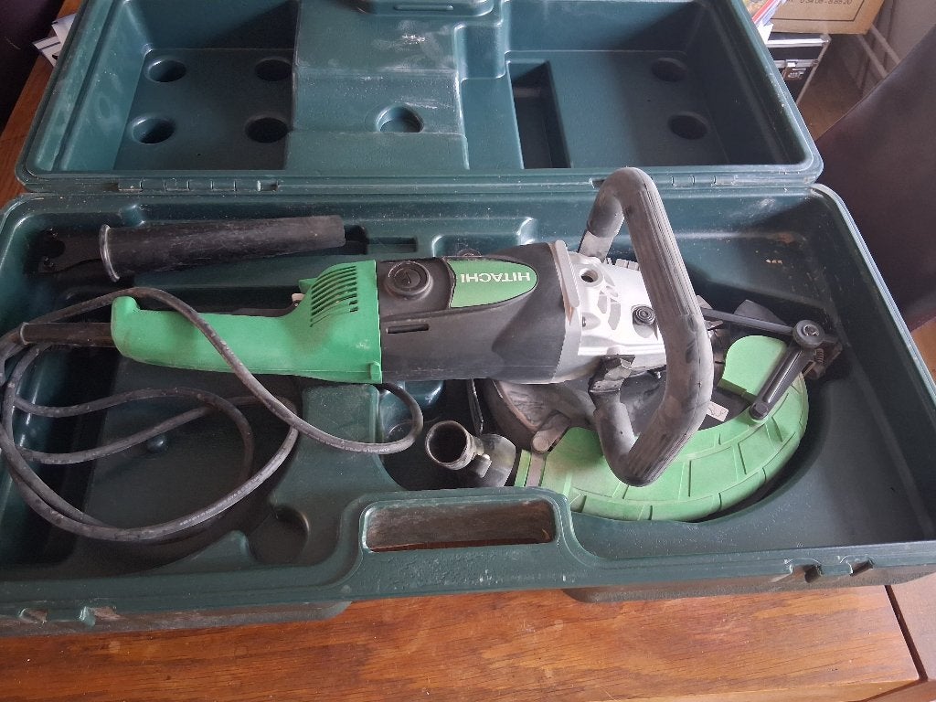 Hitachi zware Haakse slijpmachine CM9SR, Doe-het-zelf en Verbouw, Gereedschap | Slijpmachines, Ophalen, Gebruikt, 1000 watt of meer