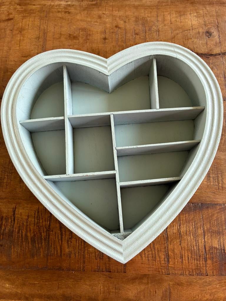 Letterbak hart, 40 cm, Hout, Ophalen of Verzenden, Zo goed als nieuw