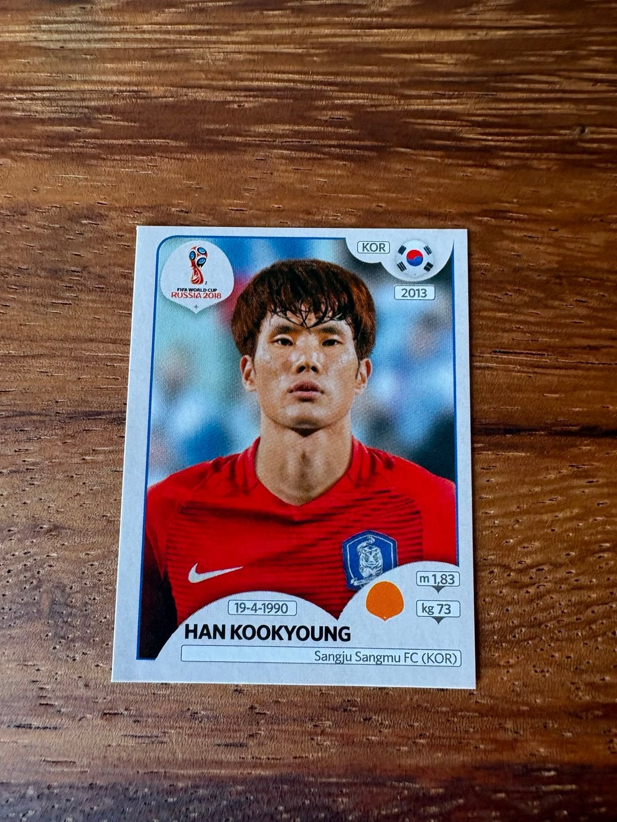 Panini WK 2018 Sticker Han Kookyoung Zuid-Korea, Ophalen of Verzenden, Zo goed als nieuw, Sport