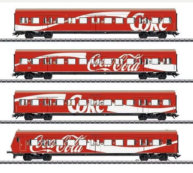 Marklin H0 43890 - 4-deligeTreinset S-Bahn Coca-Cola in ovp, Wisselstroom, Treinset, Nieuw, Ophalen of Verzenden