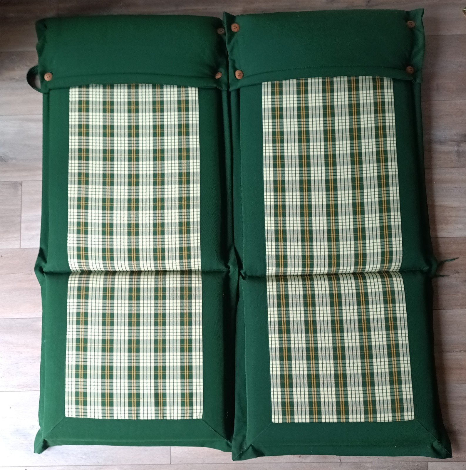 2x zitkussens voor tuinstoel (70cm h x47cm), Ophalen, Opvouwbaar, Gebruikt, Meerpersoons