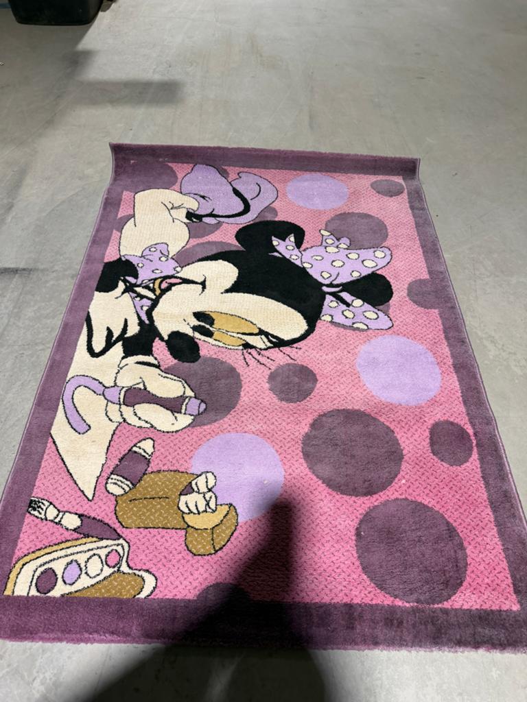 Minnie Mouse Vloerkleed - Roze met Stippen, Ophalen, 100 tot 150 cm, Nieuw, 150 tot 200 cm