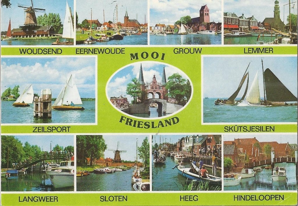 K5624 gelopen ansichtkaart mooi Friesland, Verzenden, 1980 tot heden, Gelopen, Friesland