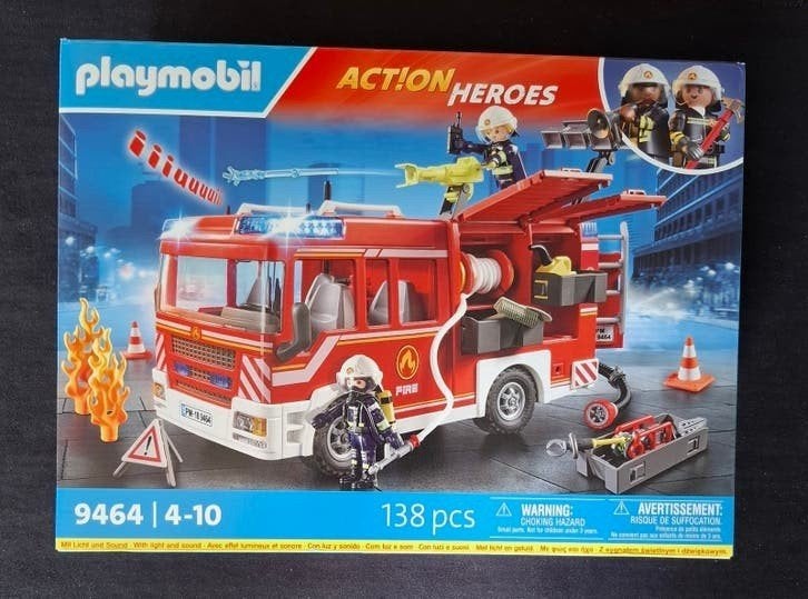 Playmobil Action 9464 Brandweerwagen  - Nieuw in doos, Kinderen en Baby's, Speelgoed | Playmobil, Ophalen of Verzenden, Nieuw