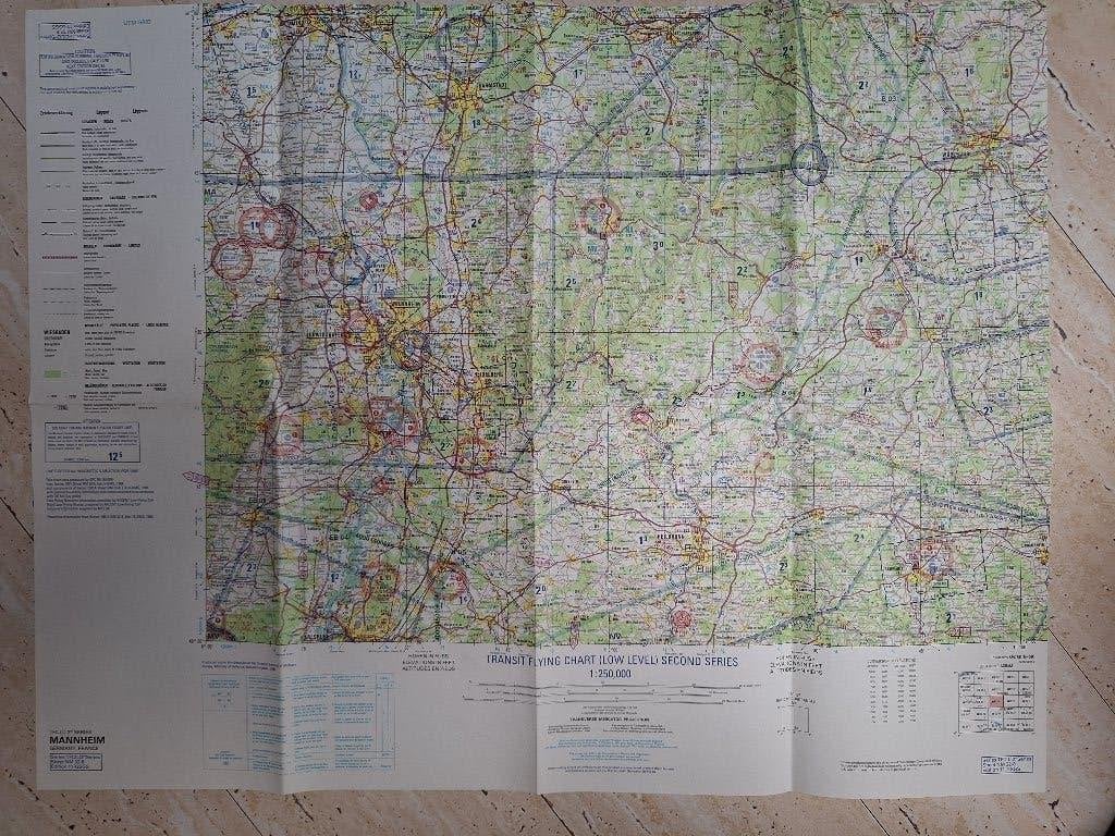 Transit Flying chart ( low level ) second series Mannheim, Ophalen of Verzenden, Zo goed als nieuw, Duitsland, 2000 tot heden