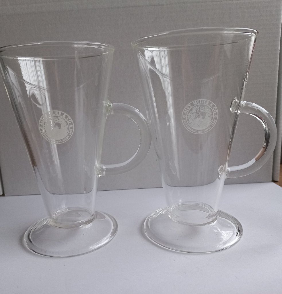 2 Alex Meijer Intermezzo Latte glazen, Huis en Inrichting, Keuken | Servies, Glas of Glazen, Overige merken, Ophalen of Verzenden