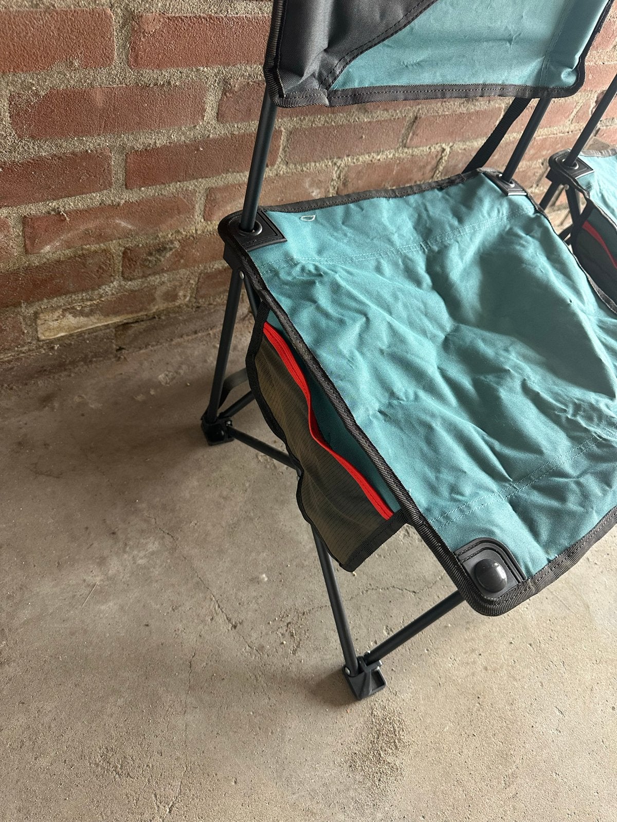 2x Opvouwbare Campingstoelen - Turquoise kinderen Quachua, Caravans en Kamperen, Ophalen of Verzenden, Gebruikt, Campingstoel