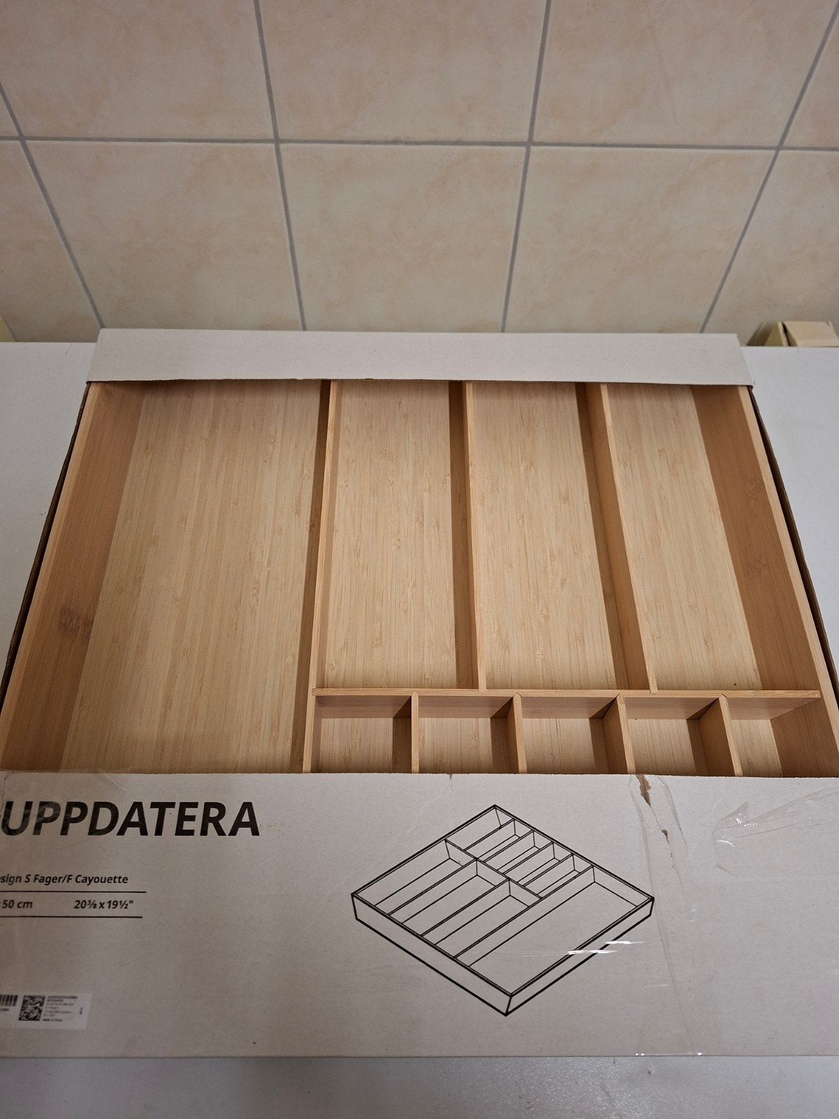 IKEA UPPdatera bestekbak 52x50 cm, Ophalen, Hout, Los bestek, Overige typen