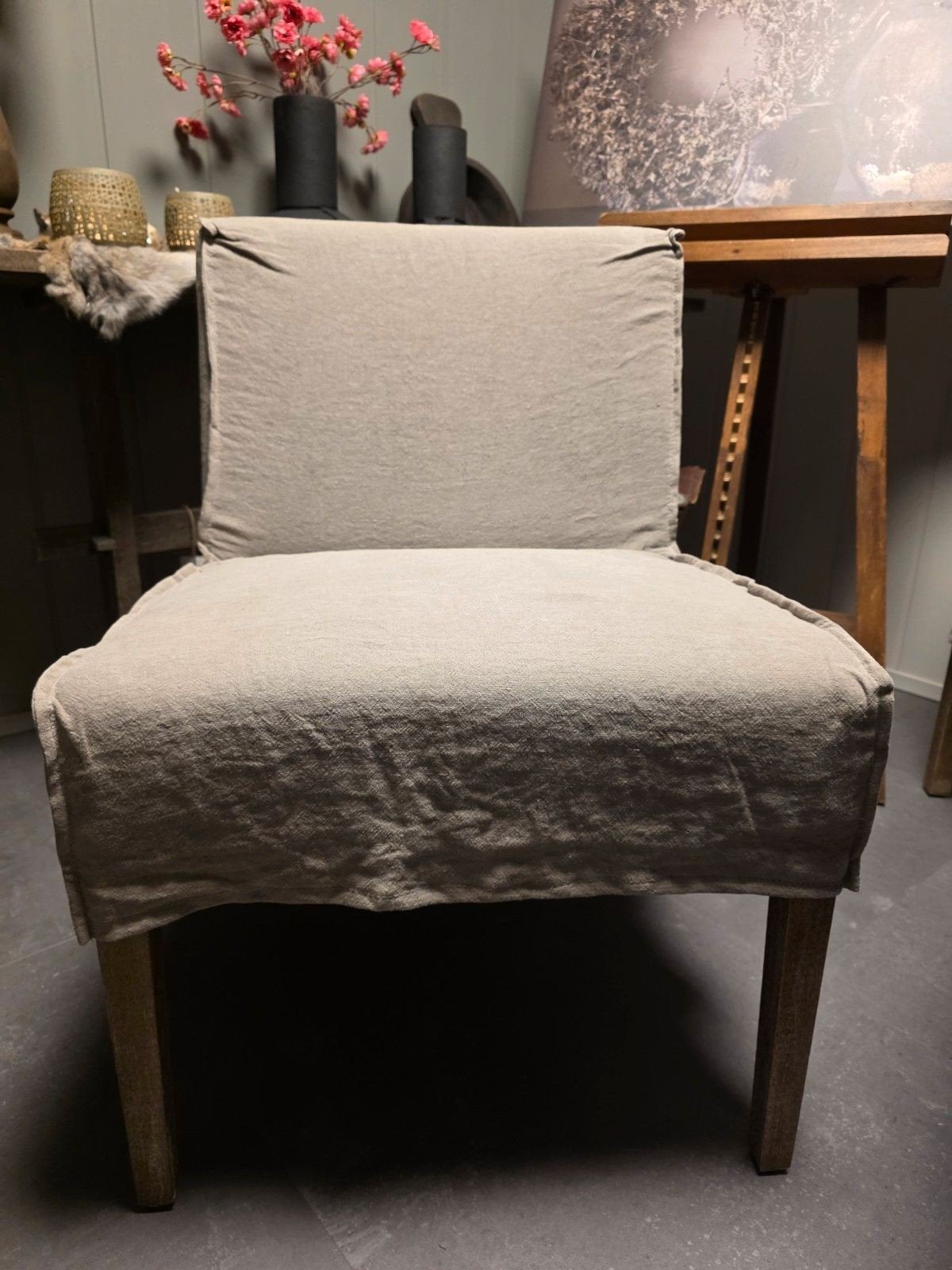 4x Lalinde Aura Peeperkorn stoelen - Linnen kleur, Huis en Inrichting, Stoelen, Overige kleuren, Ophalen of Verzenden, Zo goed als nieuw