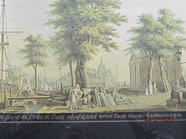 Gerrit Groenewegen, Mooie ingel Prent Rotterdam zoals 1800, Ophalen, Voor 1940, Gebruikt, Overige onderwerpen