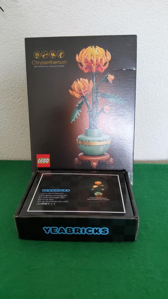 LEGO Chrysanthemum Botanische Collectie + Yeabricks LED, Ophalen of Verzenden, Nieuw