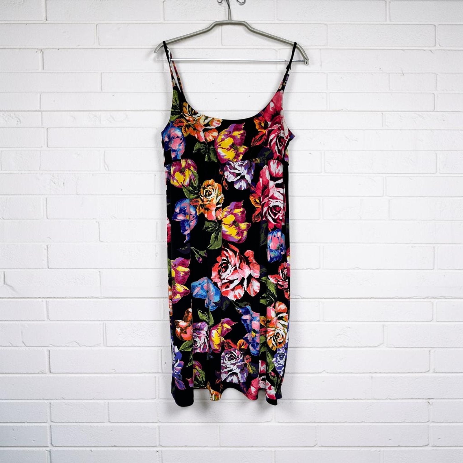 Yoek Jurk Maat S (38/40) Zwart Multikleur Bloemen Print, Maat 38/40 (M), Verzenden, Zwart, T