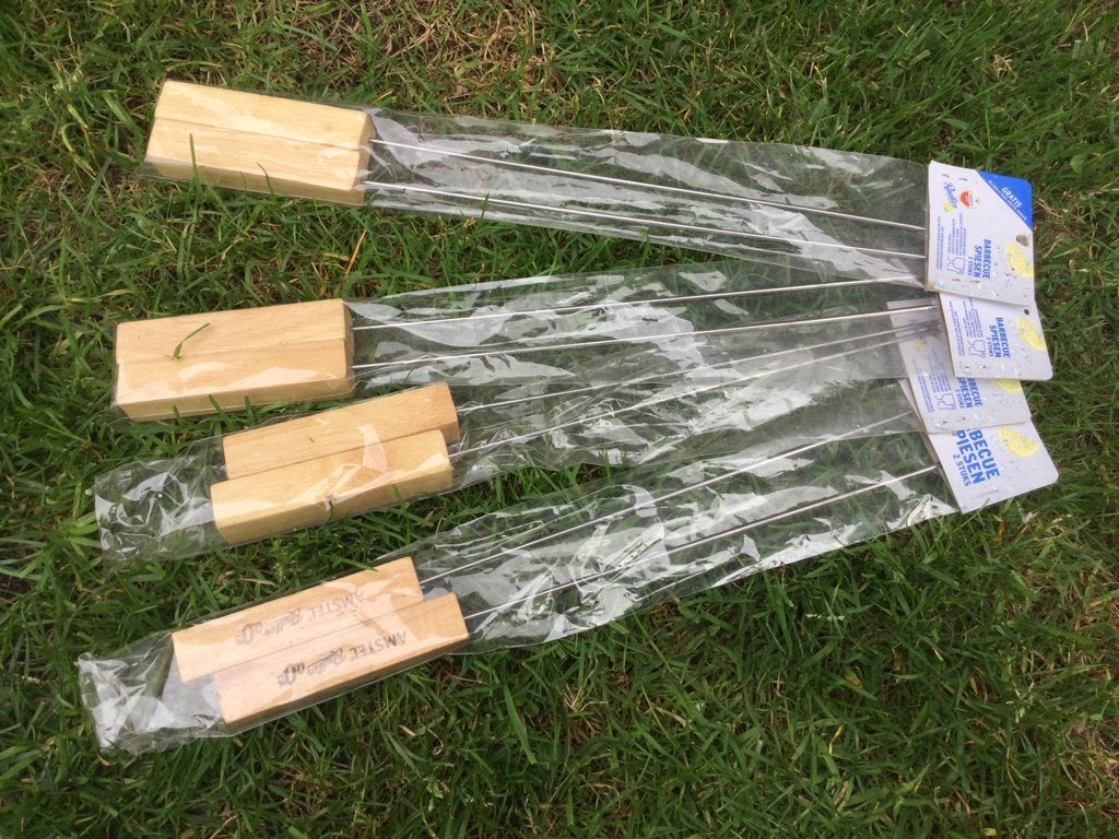 Barbecue spiesen 8 stuks nieuw! herbruikbaar, Ophalen of Verzenden, Nieuw