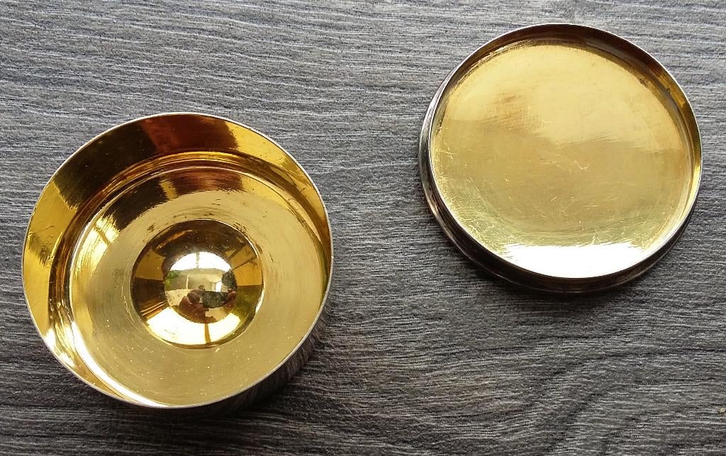 Omstreeks 1910-1920 Art Deco Zilveren Hostiedoos Hostie Doos, Antiek en Kunst, Ophalen of Verzenden