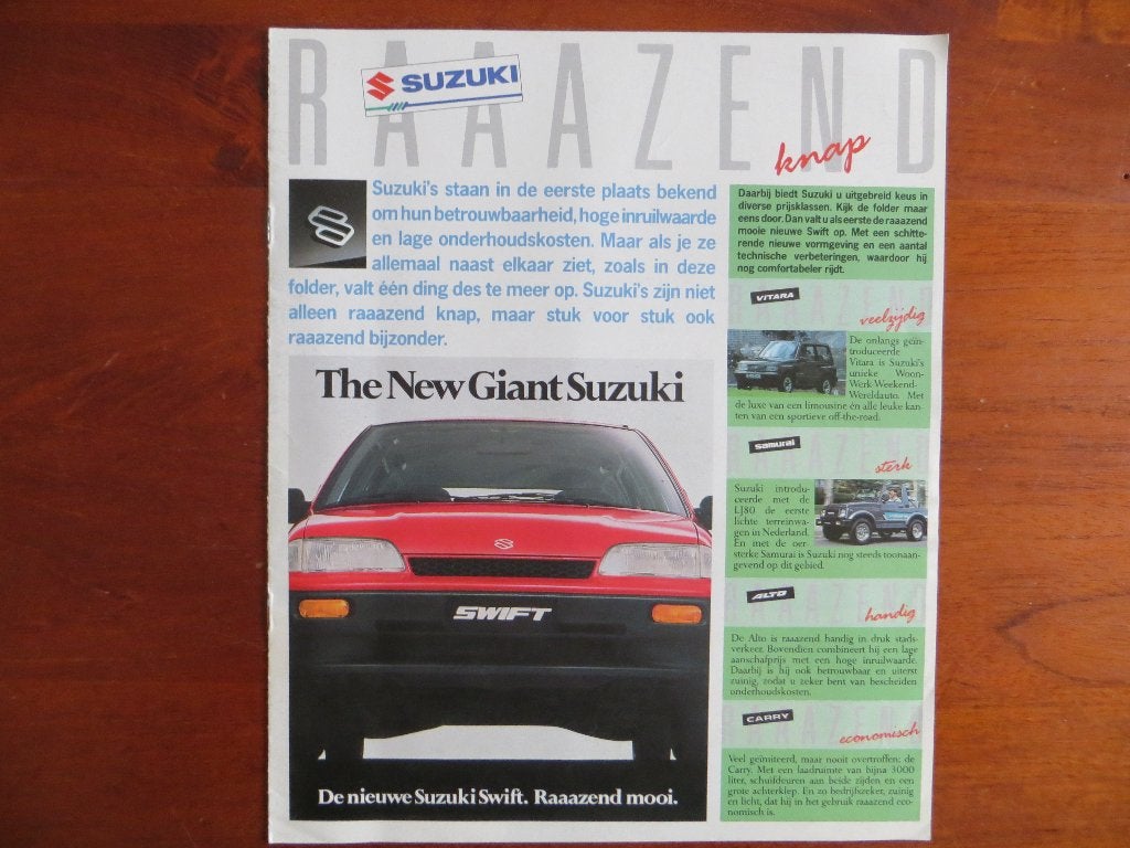 Suzuki Raaazend knap (1989) Swift Samurai Vitara Alto Carry, Boeken, Ophalen of Verzenden, Nieuw, Overige merken