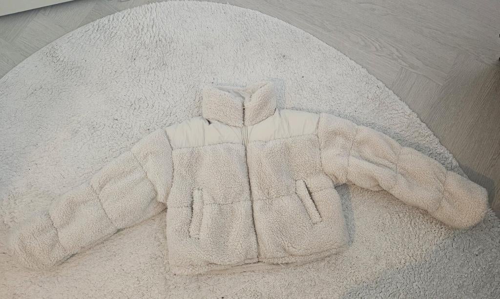 H&M teddy jas XS, Ophalen, Zo goed als nieuw, Maat 34 (XS) of kleiner, Beige