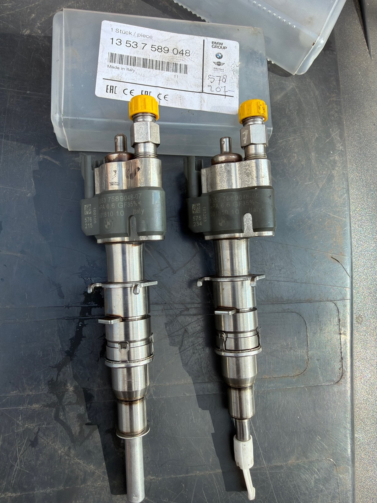 2x BMW Injectoren 13537589048 (Index 7 & 8) & 2x Bobine, Ophalen of Verzenden, BMW