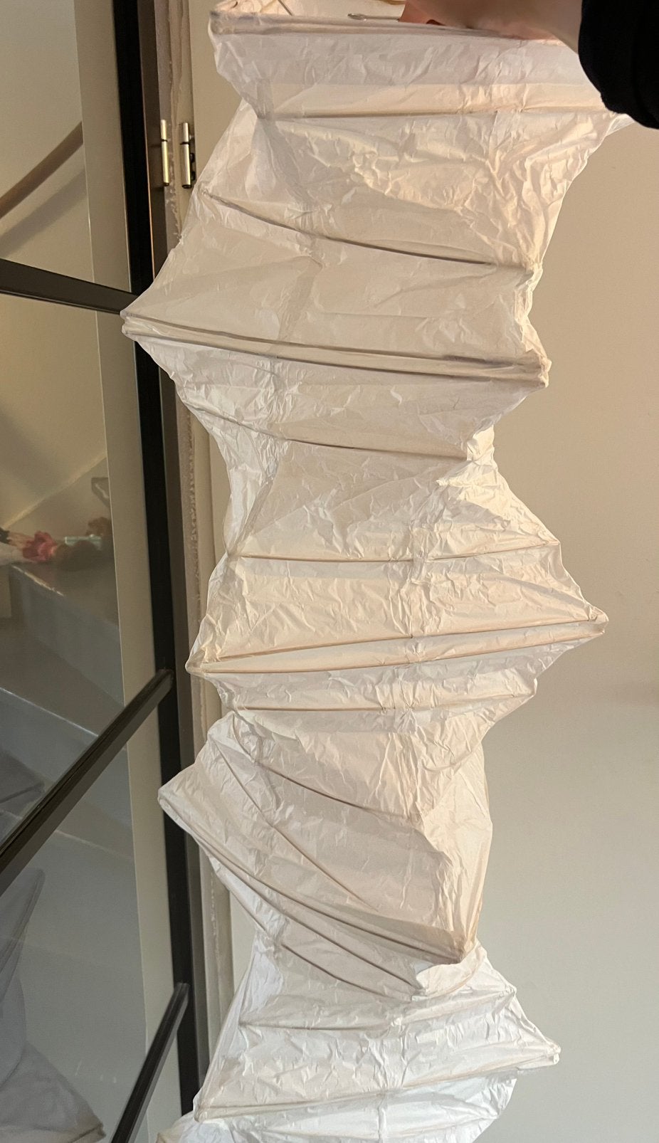 Vintage rijstpapier wabi sabi japandi hanglamp 180cm lamp, Ophalen of Verzenden, Zo goed als nieuw