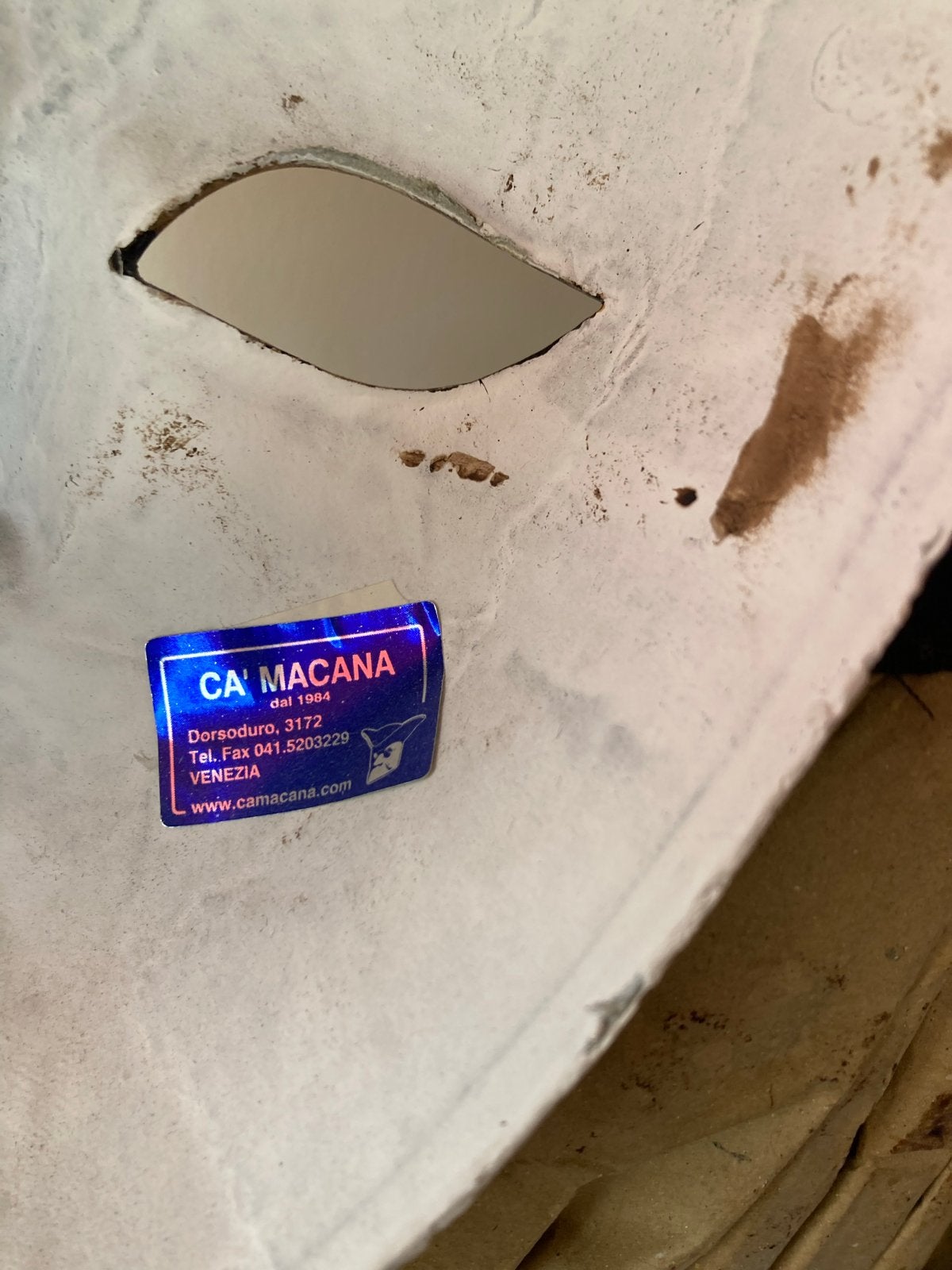 Venetiaans masker wanddecoratie - Ca' Macana, Ophalen of Verzenden, Zo goed als nieuw, Overige typen