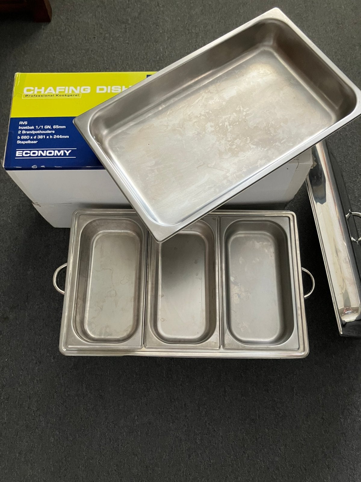 Chafing Dish - Warmhoudbak - Bain Marie, Huis en Inrichting, Ophalen, Zilver, Metaal, Overige merken