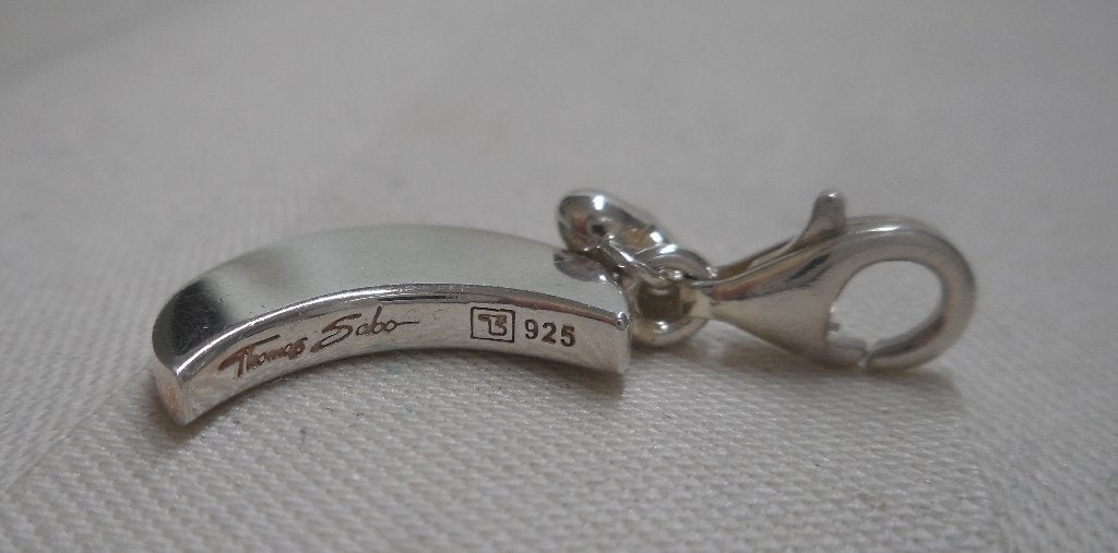 Thomas Sabo bedel maan en harthanger met diamant nr.2171, Overige merken, Verzenden, Zo goed als nieuw, 1 bedel