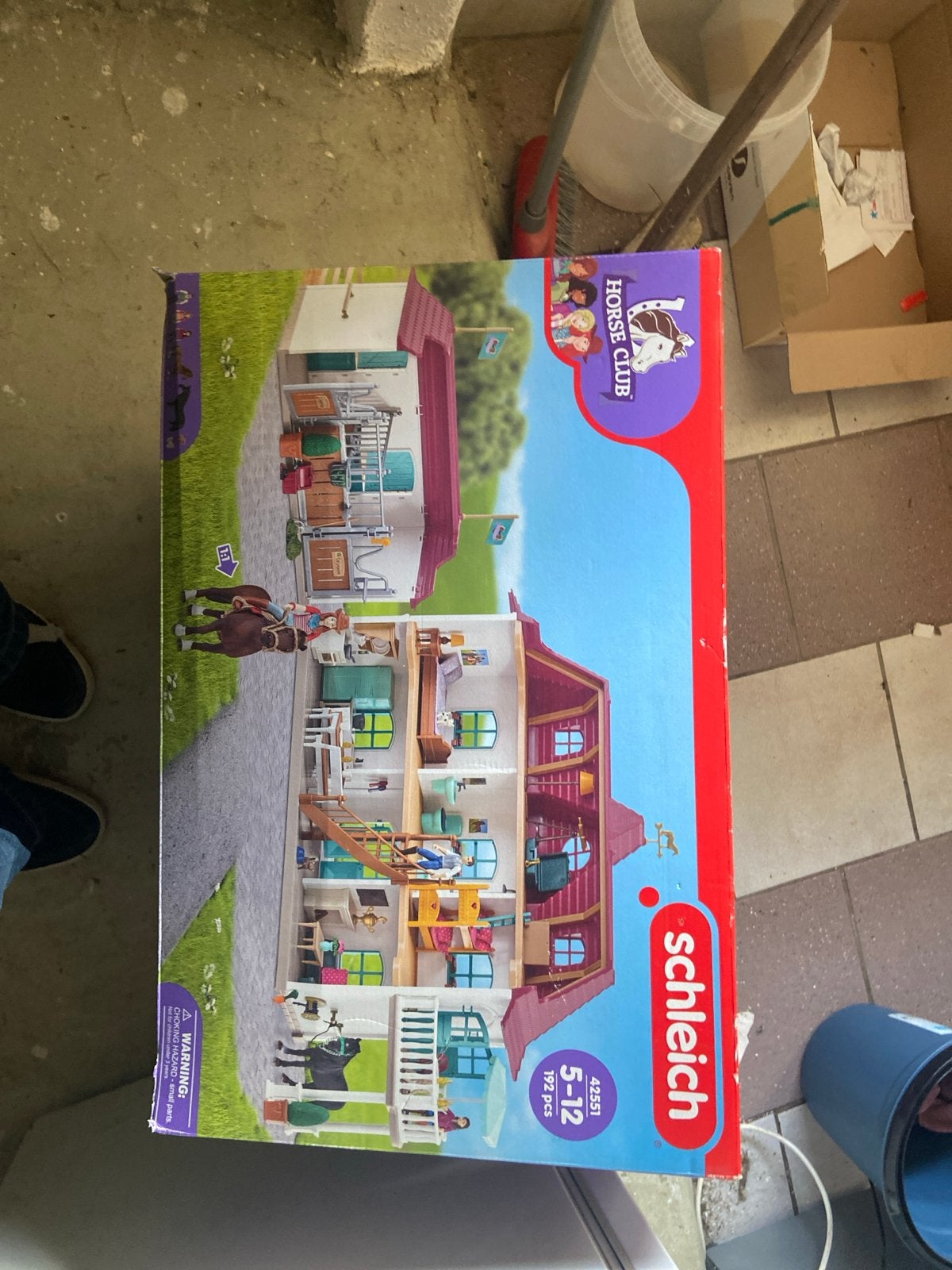 Schleich huis met stal meg losse setjes en paarden, Ophalen, Zo goed als nieuw, Jongen of Meisje