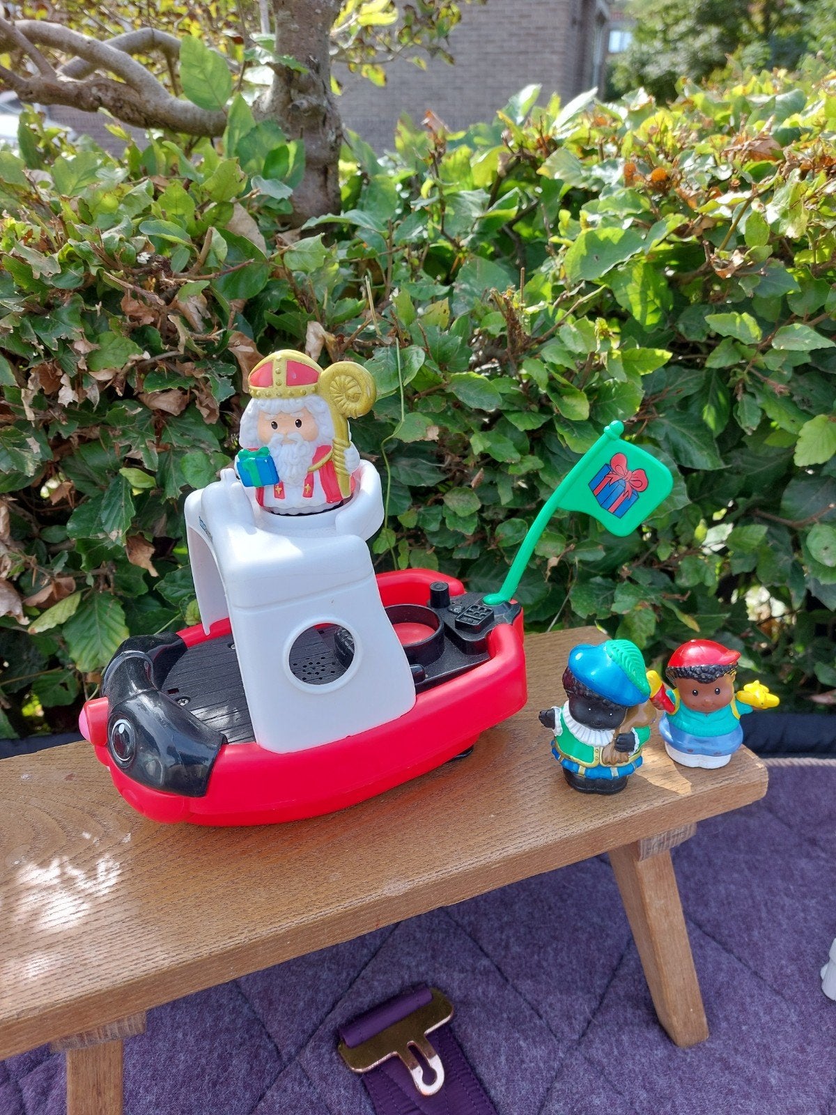 Fisher-Price Little People Sinterklaas boot met geluid, Ophalen of Verzenden, Gebruikt, Overige typen, Met geluid