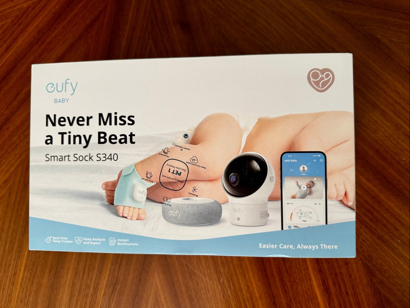 Eufy Baby Smart Sock S340 Babyfoon - Hartslag & Zuurstof, Kinderen en Baby's, Babyfoons, Zo goed als nieuw, Camera, Ophalen of Verzenden