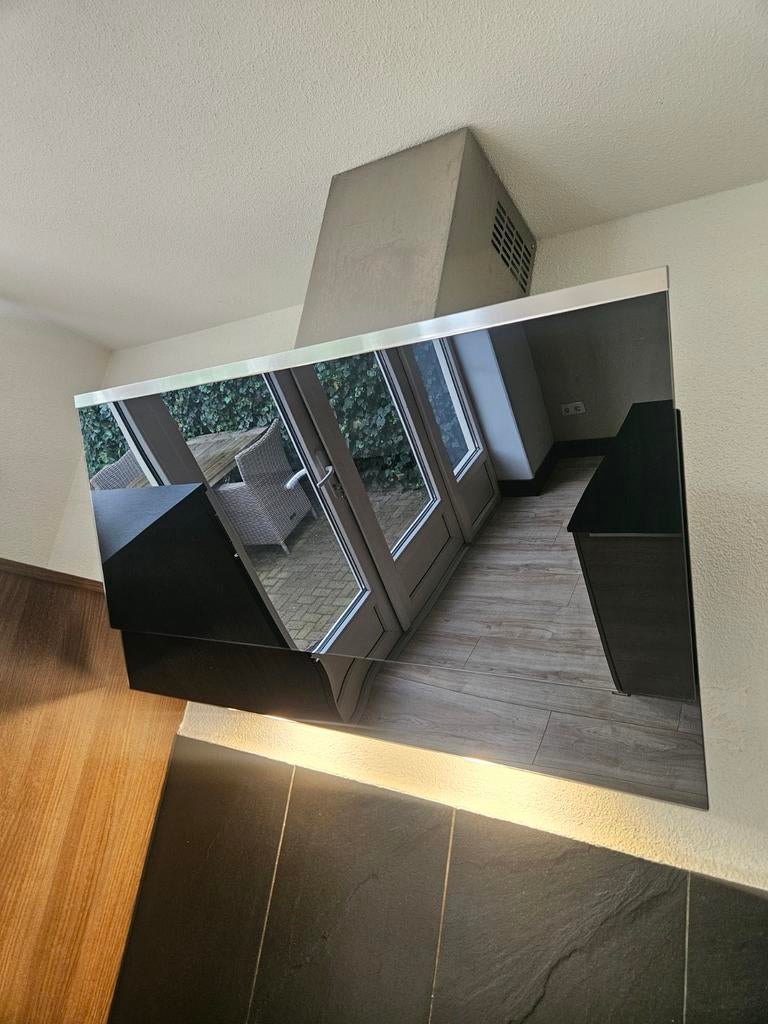 AEG Wandschouwkap  DVE5971HG - Zwart Glas en RVS, Witgoed en Apparatuur, Afzuigkappen, Ophalen, Wandschouwkap, Zo goed als nieuw