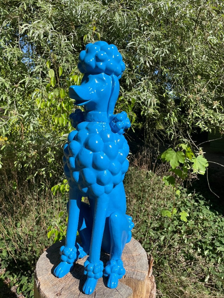 Beeld hond poedel abstract, tuin, gazon  60cm, Tuin en Terras, Ophalen, Nieuw, Kunststof, Dierenbeeld