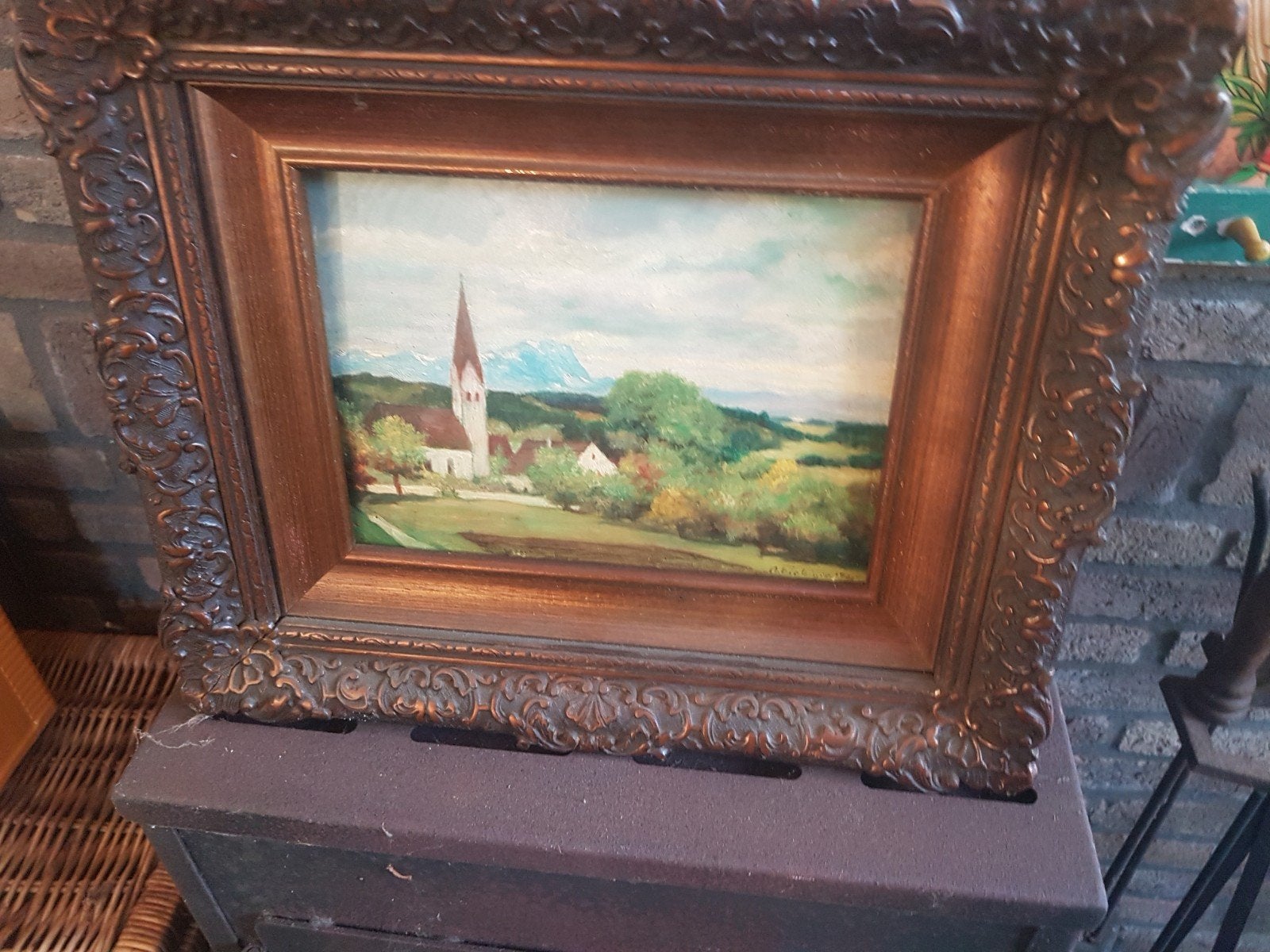 Zeer apart oud schilderij van fiebiger, Antiek en Kunst, Ophalen of Verzenden