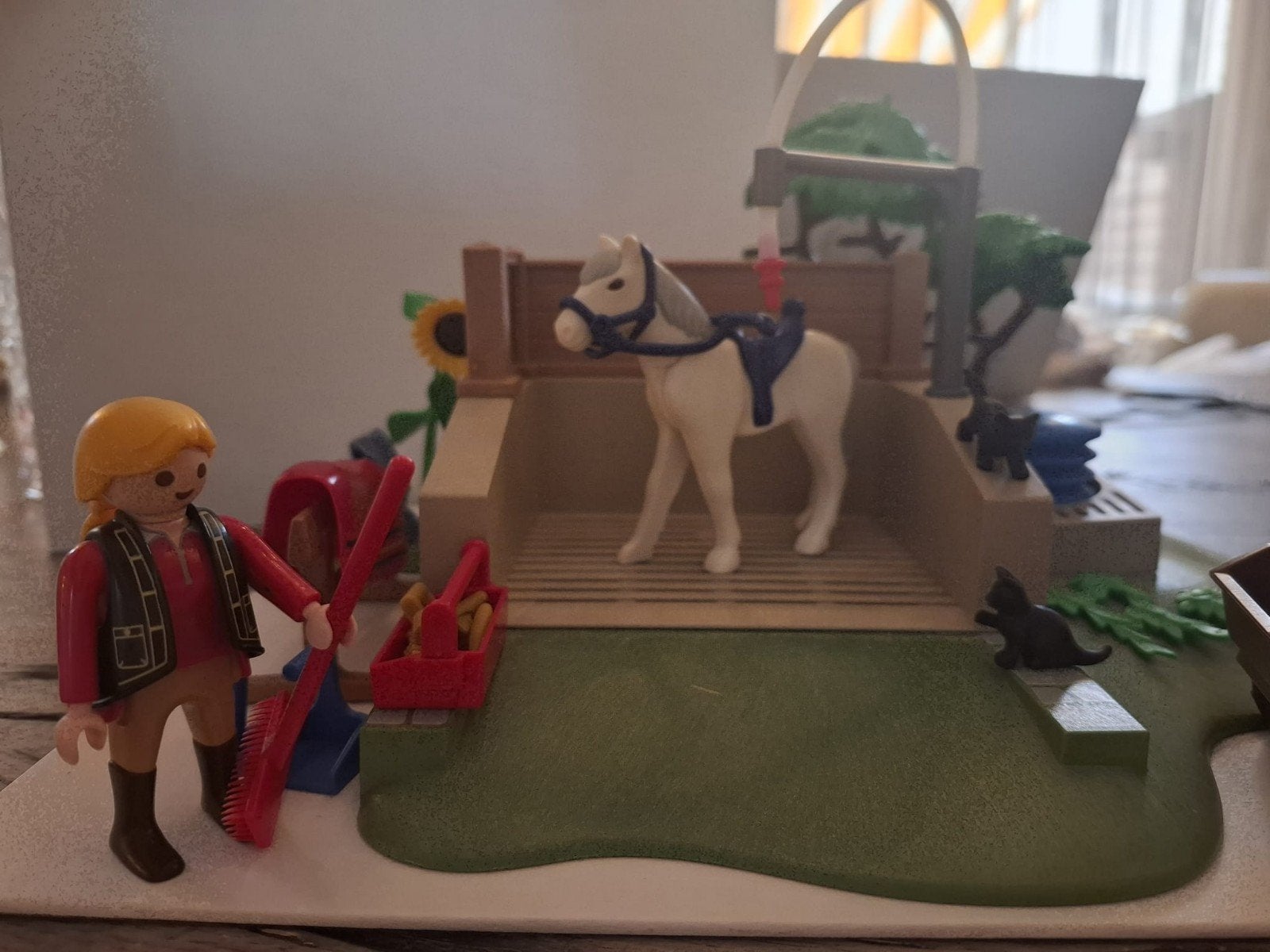 Playmobil 4193: wasbox met paarden, Ophalen, Gebruikt, Complete set, Country