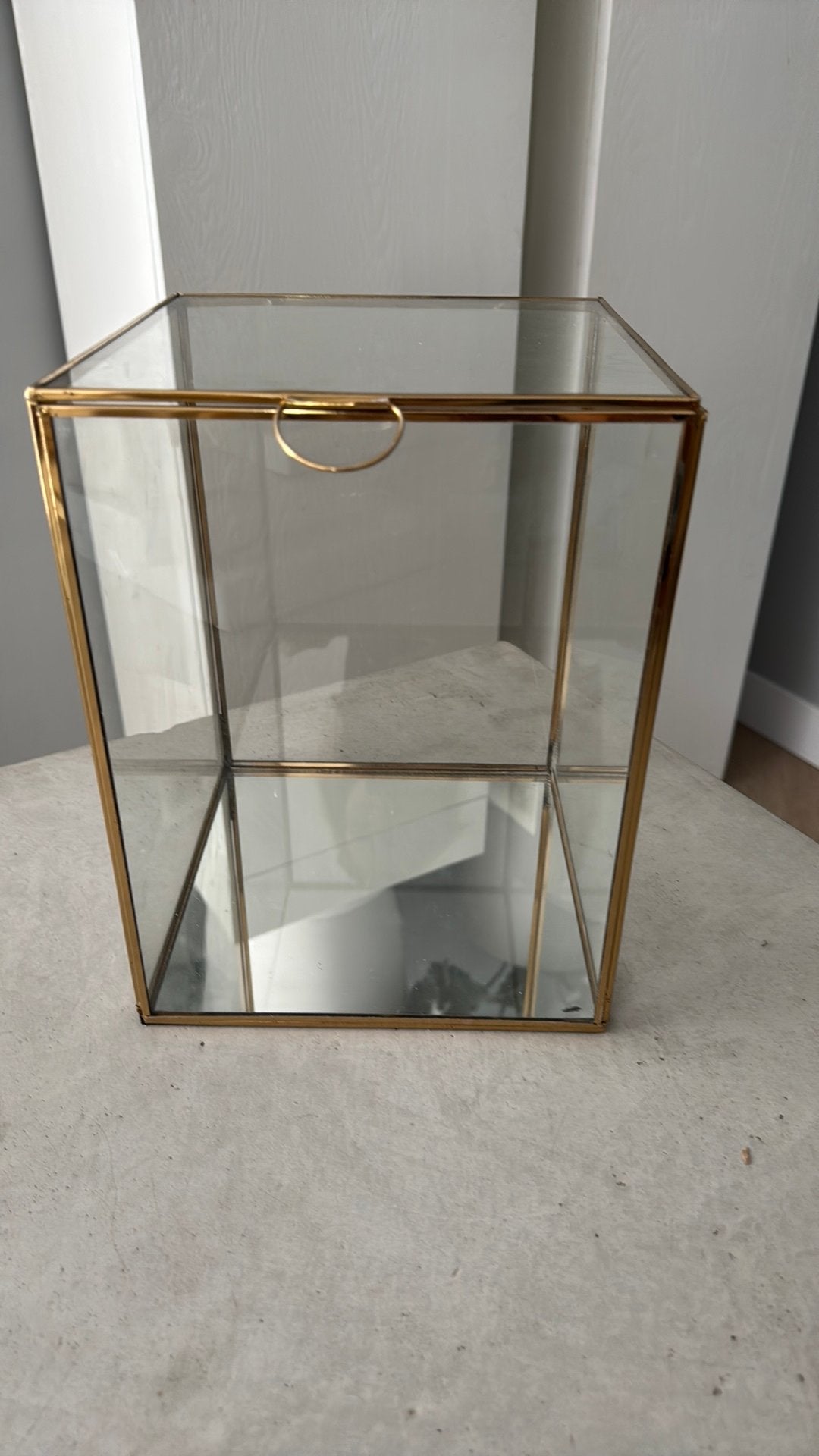 Nieuw Ligt & Living deco box glas spiegel mirina gold, Glas, Ophalen, Nieuw, Met deksel