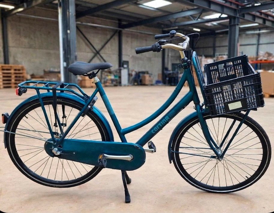Cortina U4 groen/blauw (turquoise) met 3 versnellingen, Fietsen en Brommers, Fietsen | Dames | Damesfietsen, Terugtraprem, Versnellingen