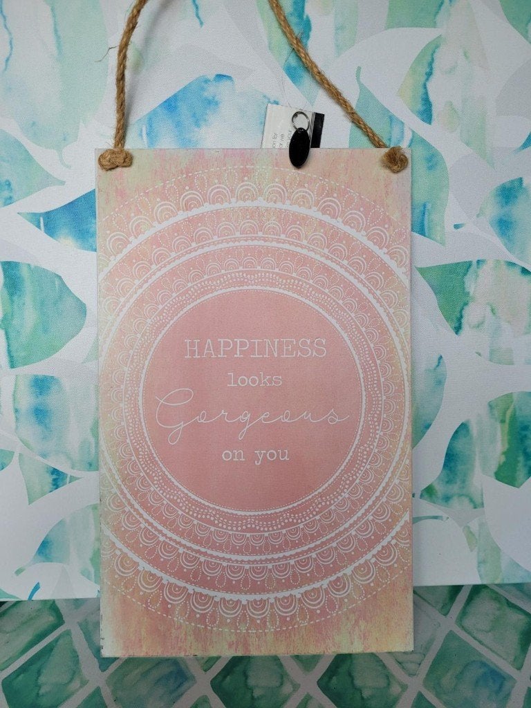 tekstbord van Riverdale Happiness looks gorgeous on you, Huis en Inrichting, ., Nieuw, Ophalen of Verzenden, .