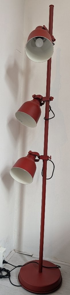 IKEA Hektar Floor Lamp 3-Head Brown-Red, Ophalen, Zo goed als nieuw, 150 tot 200 cm