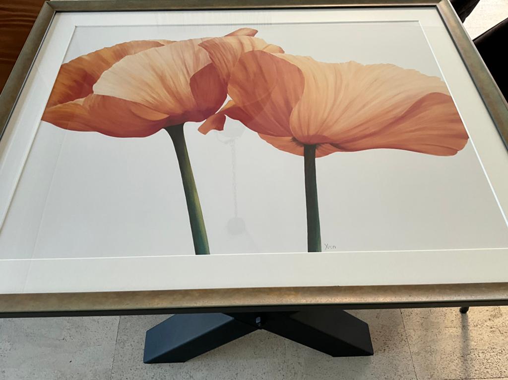 Schilderij Klaprozen, Ophalen