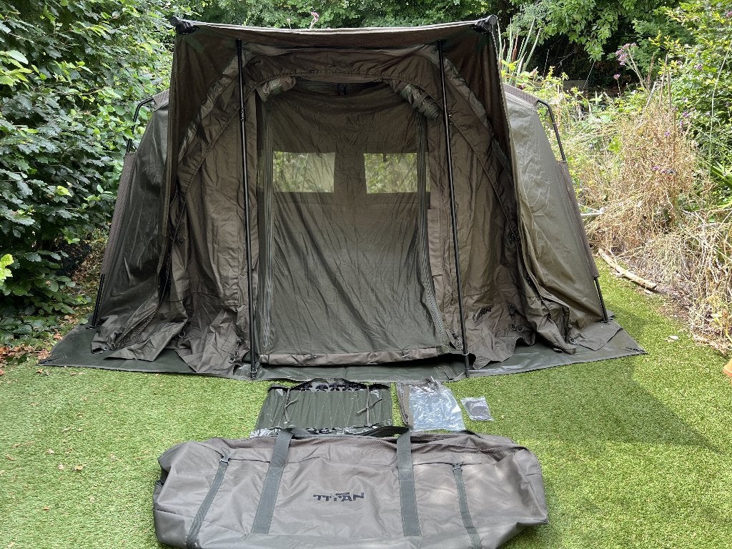 Nash Titan T1 karpertent complete set – uitstekende staat, Ophalen, Zo goed als nieuw, Complete set