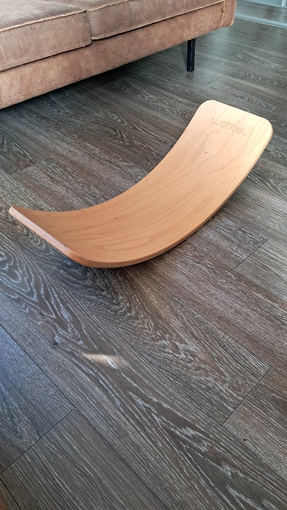 Wobbel houten balance board, Ophalen, Gebruikt