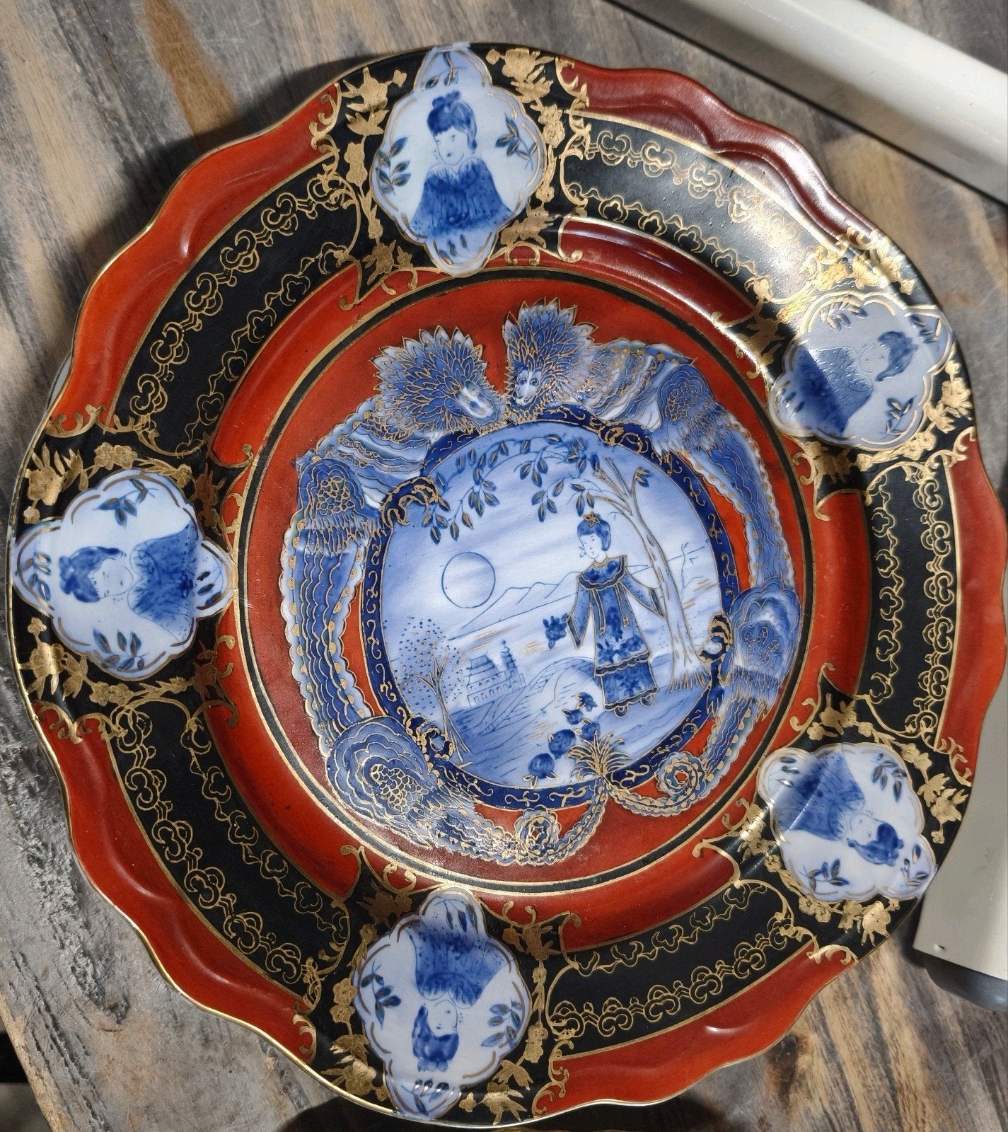 Antiek Japans Imari Bord, Ophalen
