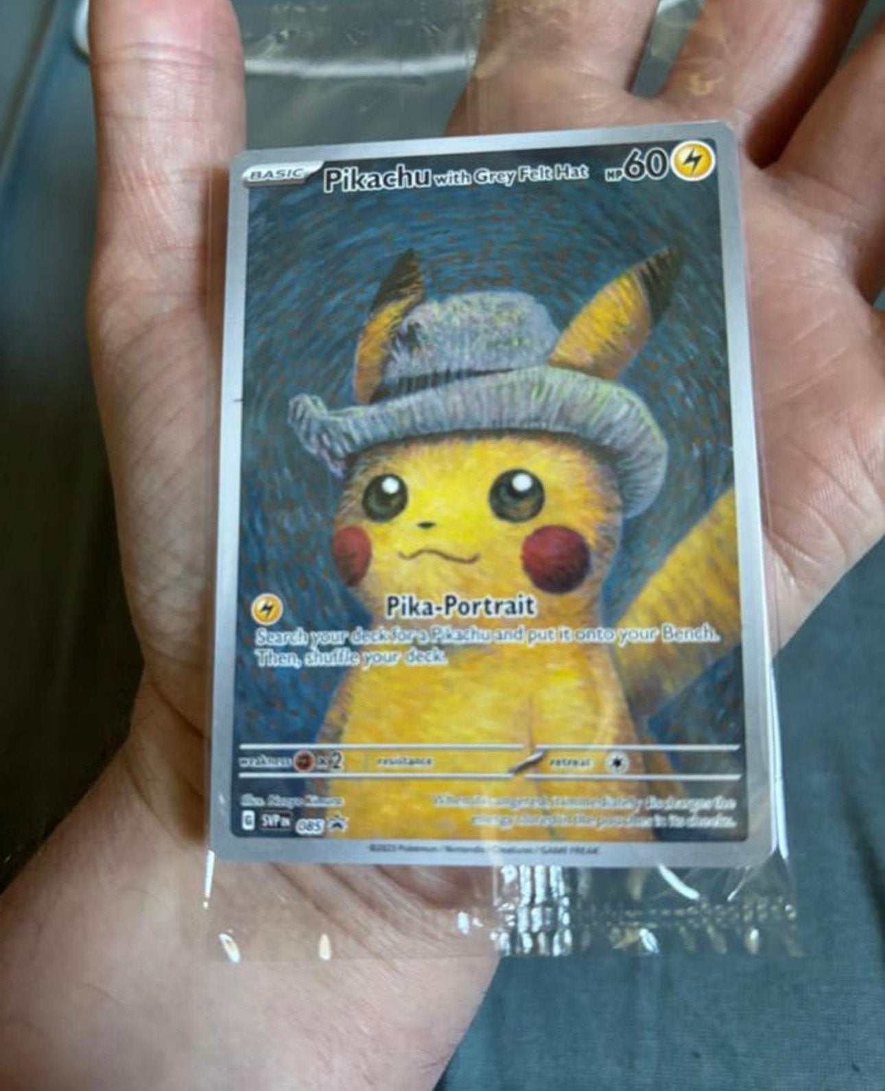 Pikachu van gogh kaart geseald origineel, Ophalen, Zo goed als nieuw