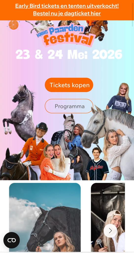 2 tickets paardenfestival 23 mei + parkeerticket, Twee personen