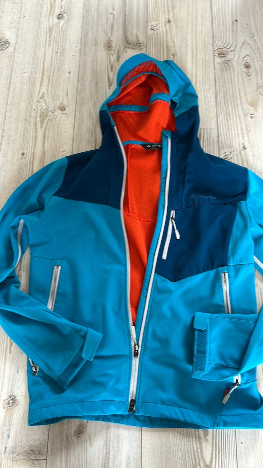 Vaude fiets regen zomerjas maat L, Ophalen of Verzenden, Zo goed als nieuw, Maat 52/54 (L), Blauw