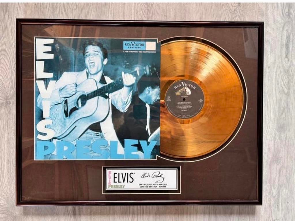 Elvis Presley Gouden Plaat - Limited Edition, Ophalen, Zo goed als nieuw, Rock-'n-Roll, Limited edition