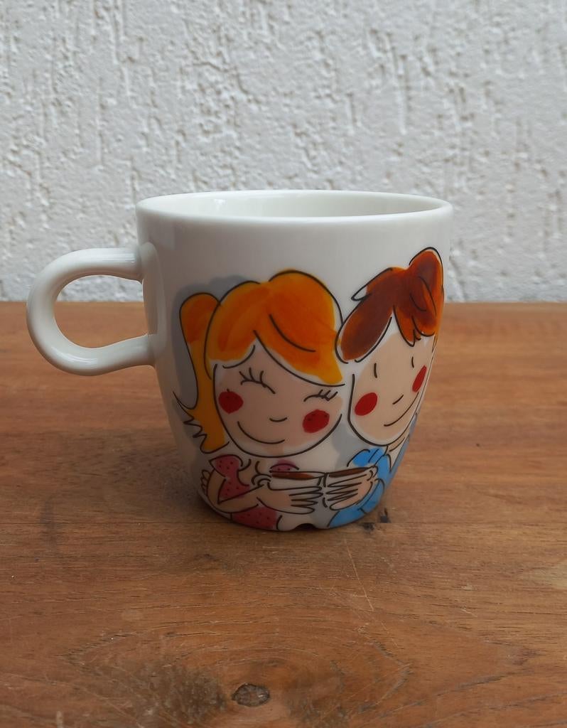Leuke beker. Douwe Egberts. Blond Amsterdam, Blond Amsterdam, Ophalen of Verzenden, Zo goed als nieuw, Kop(pen) en/of Schotel(s)