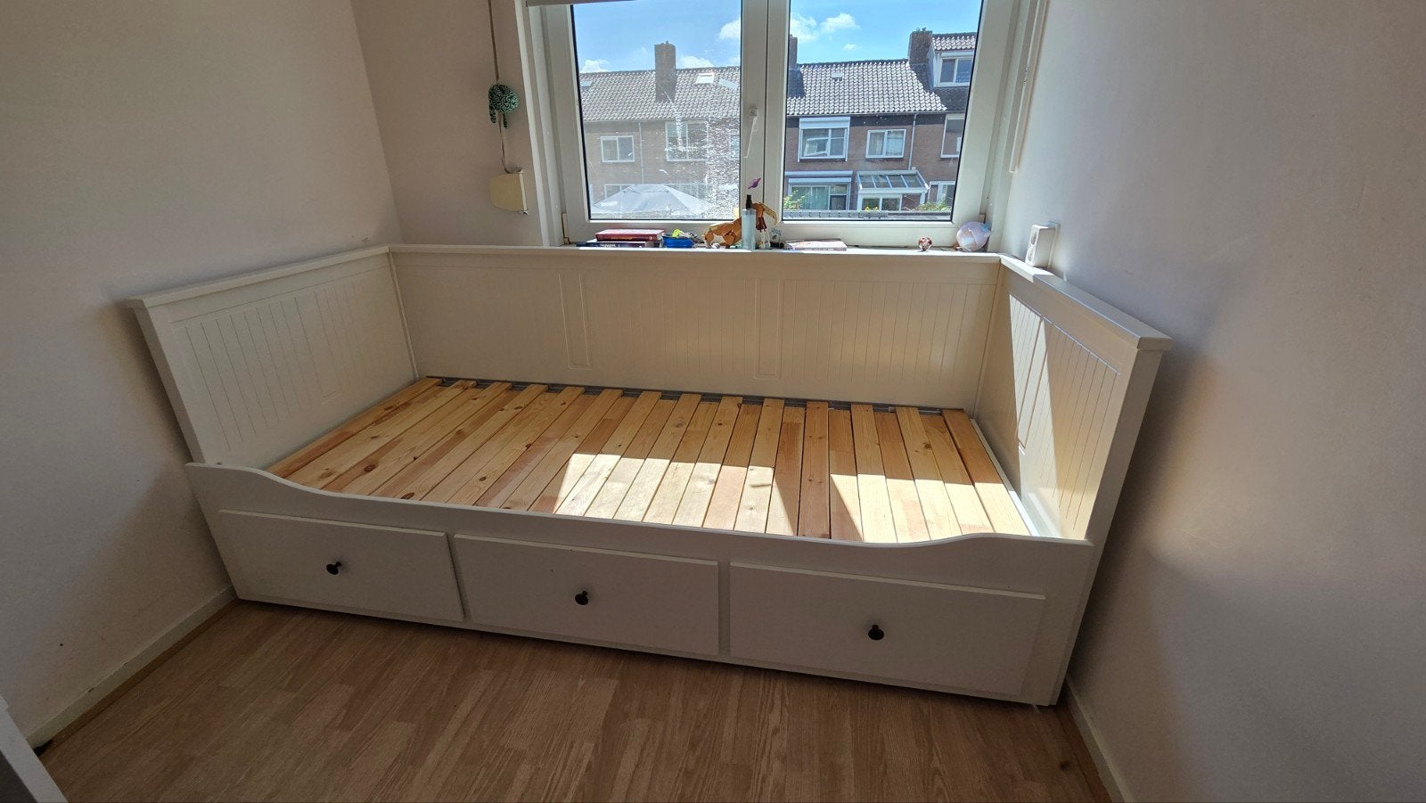 Ikea Hemnes daybed, zonder matrassen, Huis en Inrichting, Slaapkamer | Bedden, Ophalen, Gebruikt, Wit, Tweepersoons