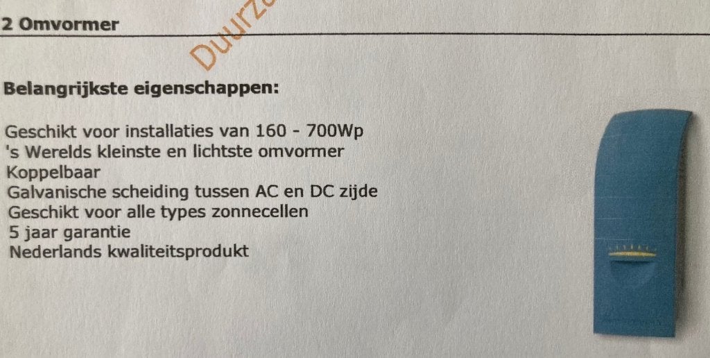 2 Mastervolt omvormers en 4 Ubbink zonnepanelen 850 euro, Ophalen of Verzenden, Gebruikt, Overige merken, Omvormer