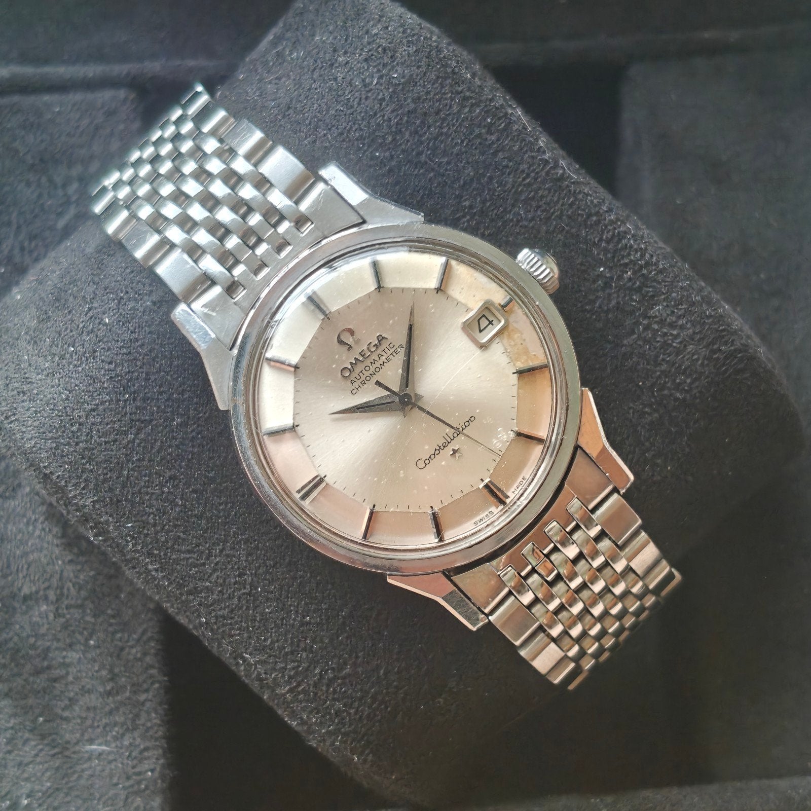 Omega Constellation Pie Pan automaat | 1962, Ophalen of Verzenden, Gebruikt, Staal, Omega