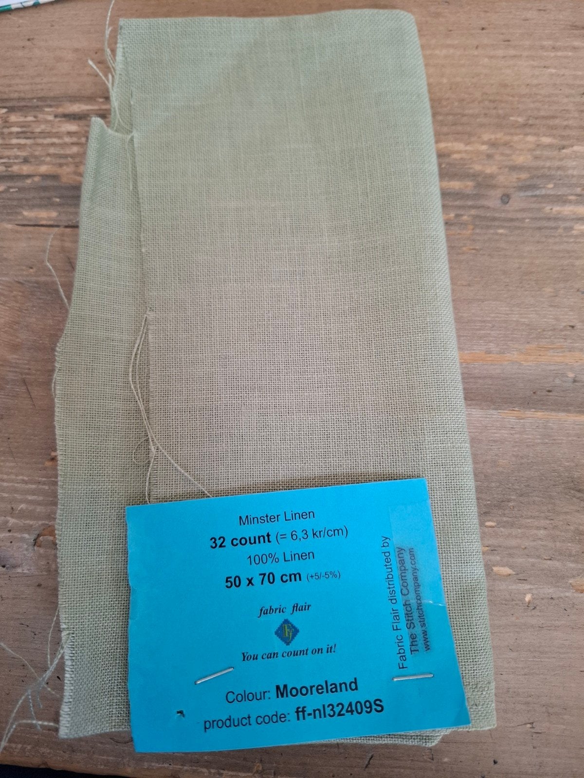 Lapjes borduurstof. Groenig en grijs blauw, Blauw, Nieuw, Ophalen of Verzenden, 30 tot 120 cm